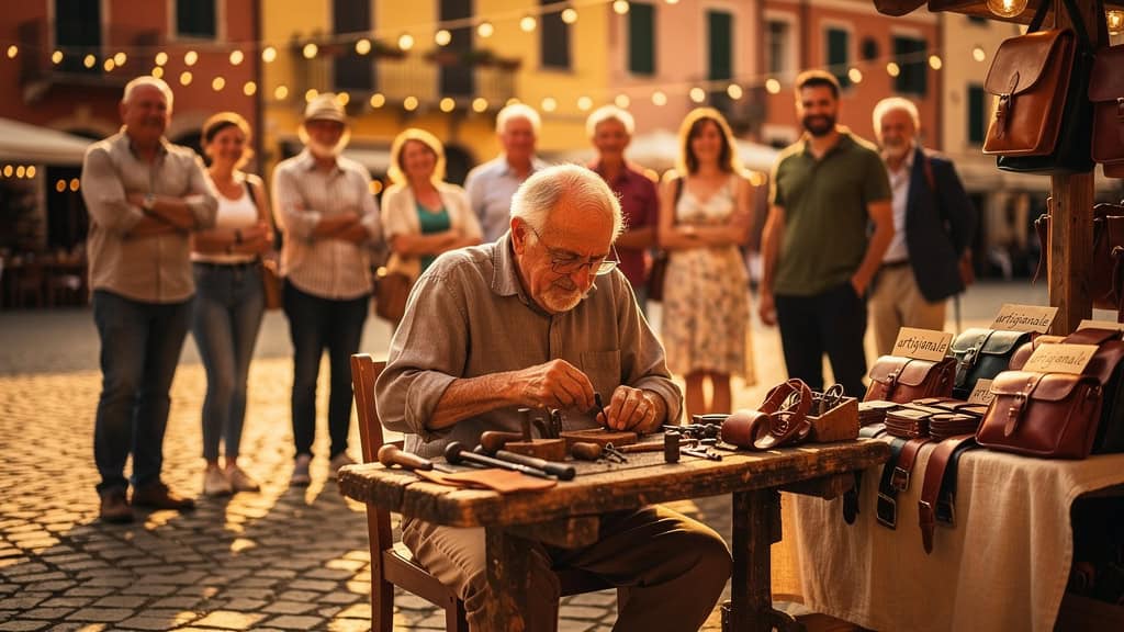 Local artisan sharing traditional crafts with travelers