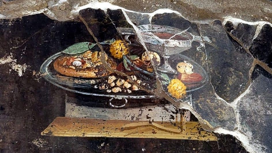 Pizza' Painting Ancient Roman Ruins Of Pompeii