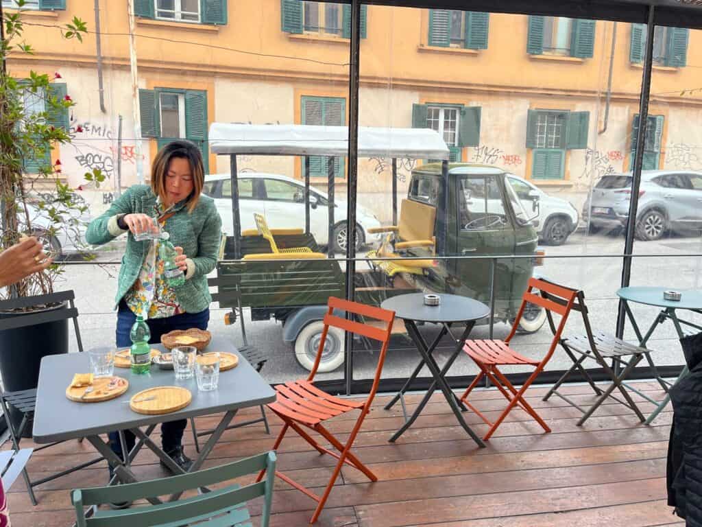 Apian way tour food stop