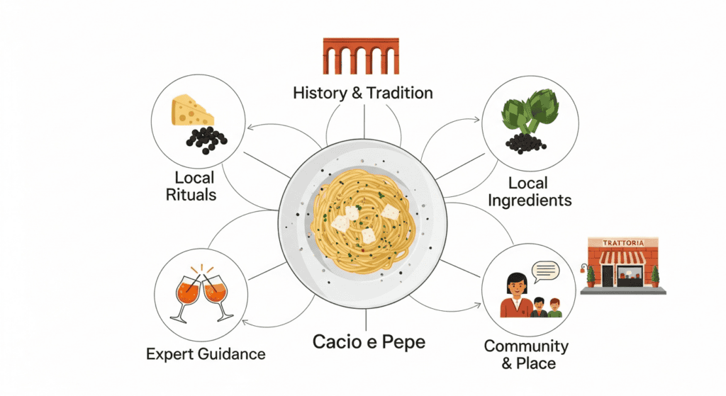 Food tour rome map
