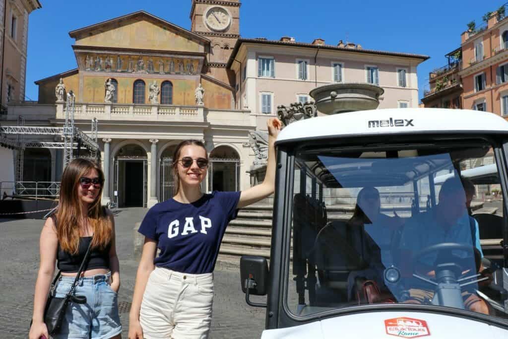 Golf cart food tour rome 1