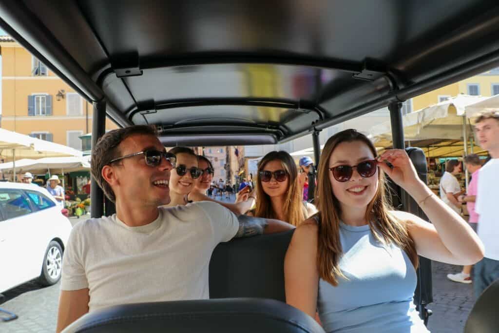 Golf cart food tour rome 6