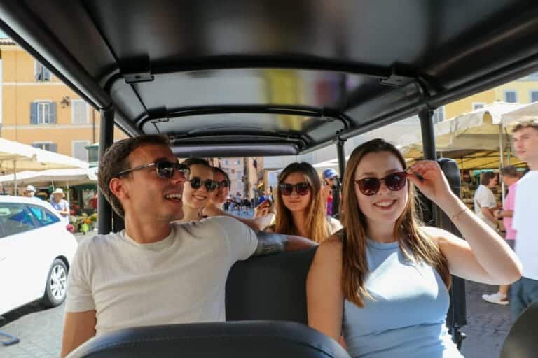 Golf cart food tour rome 6